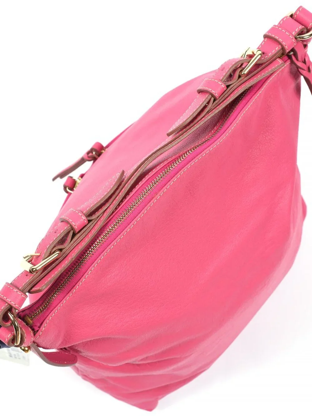 Dooney & Bourke Medium Pocket Sac Hot Pink Leather Shoulder Bag NWT BF354 HP